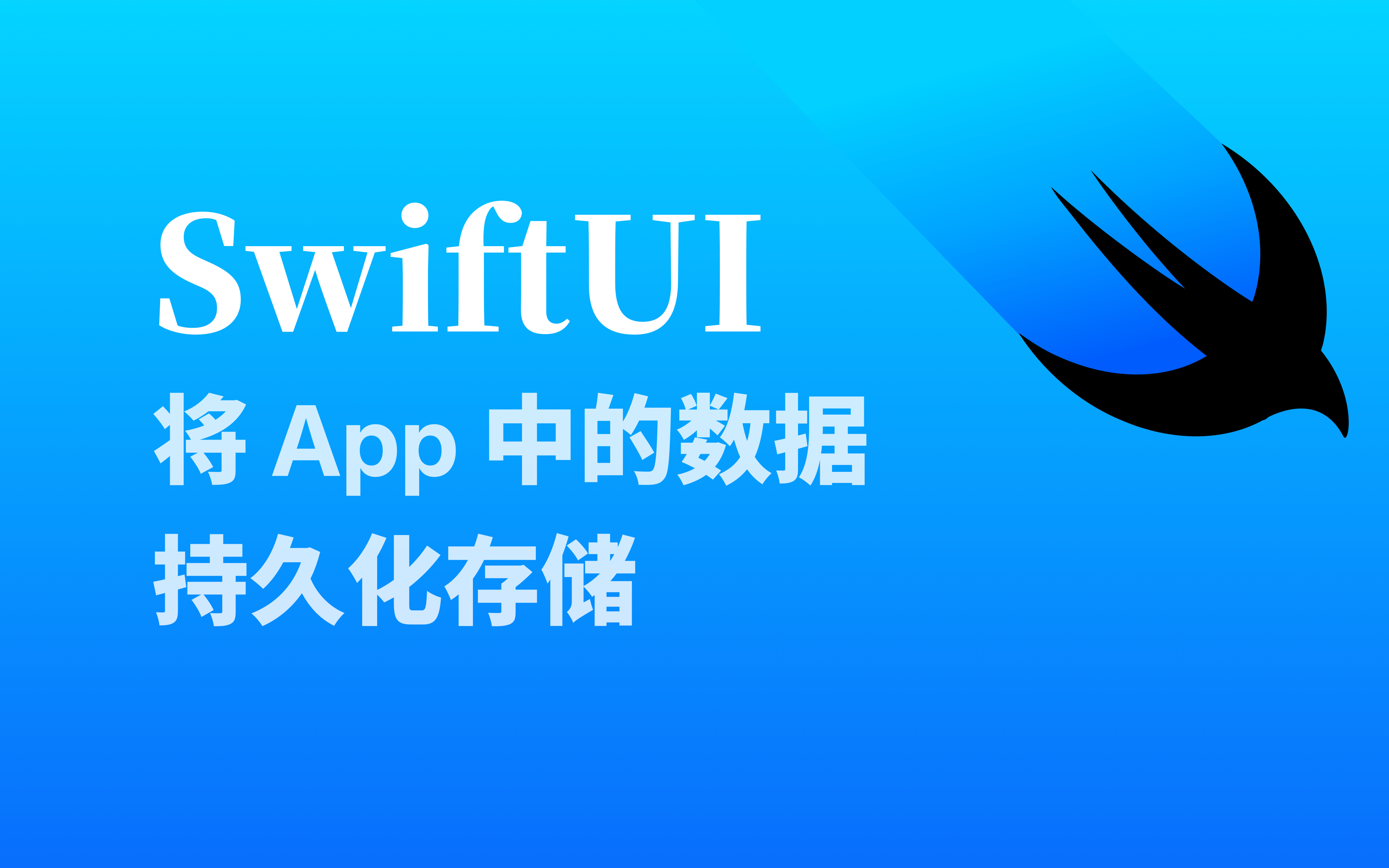 SwiftUI 用户数据持久化存储-梦闯の天下